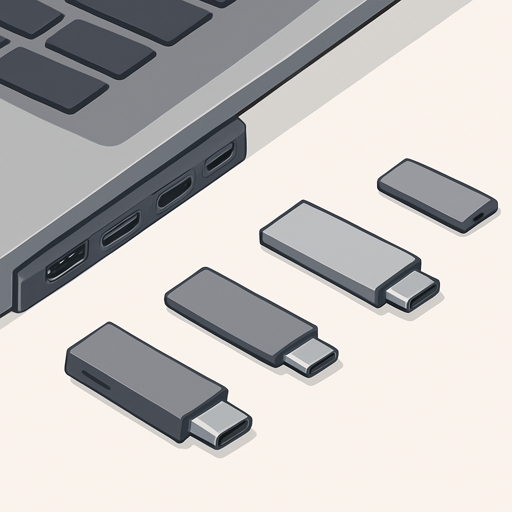 Vue rapprochée du système de ports modulaires du Framework Laptop 16
