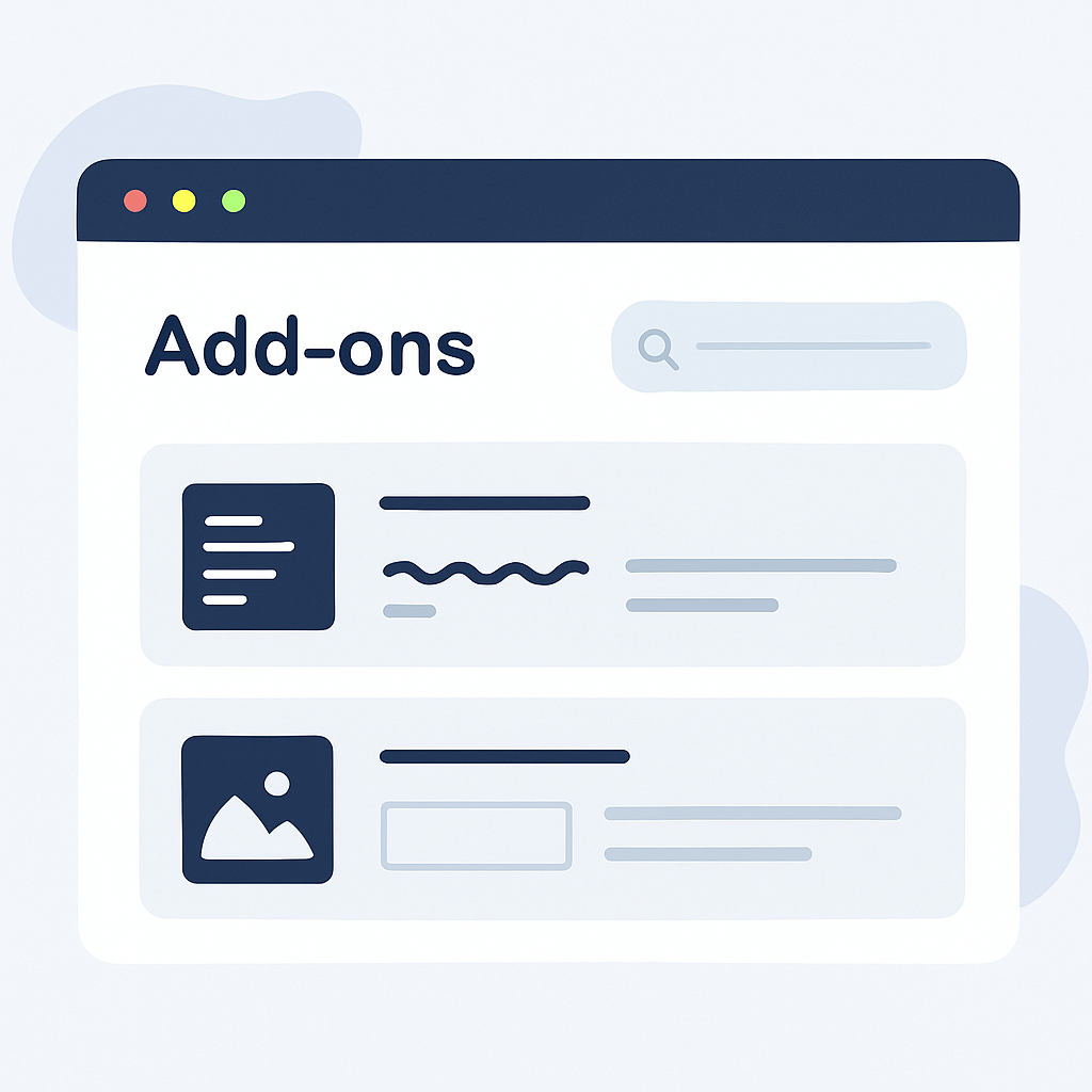 Interface des add-ons Anki affichant des extensions populaires pour développeurs comme la coloration syntaxique et l'occlusion d'image