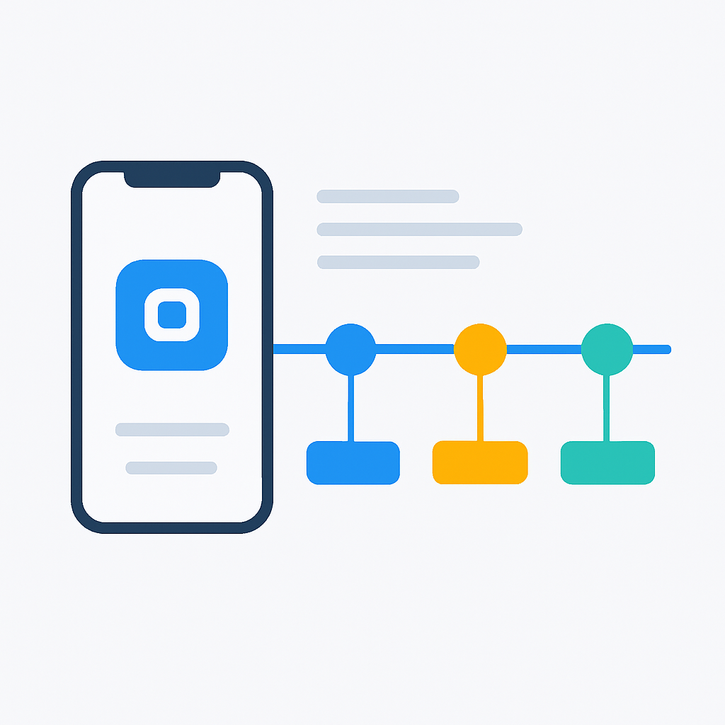 Chronologie de démarrage d'application montrant les différentes phases d'initialisation