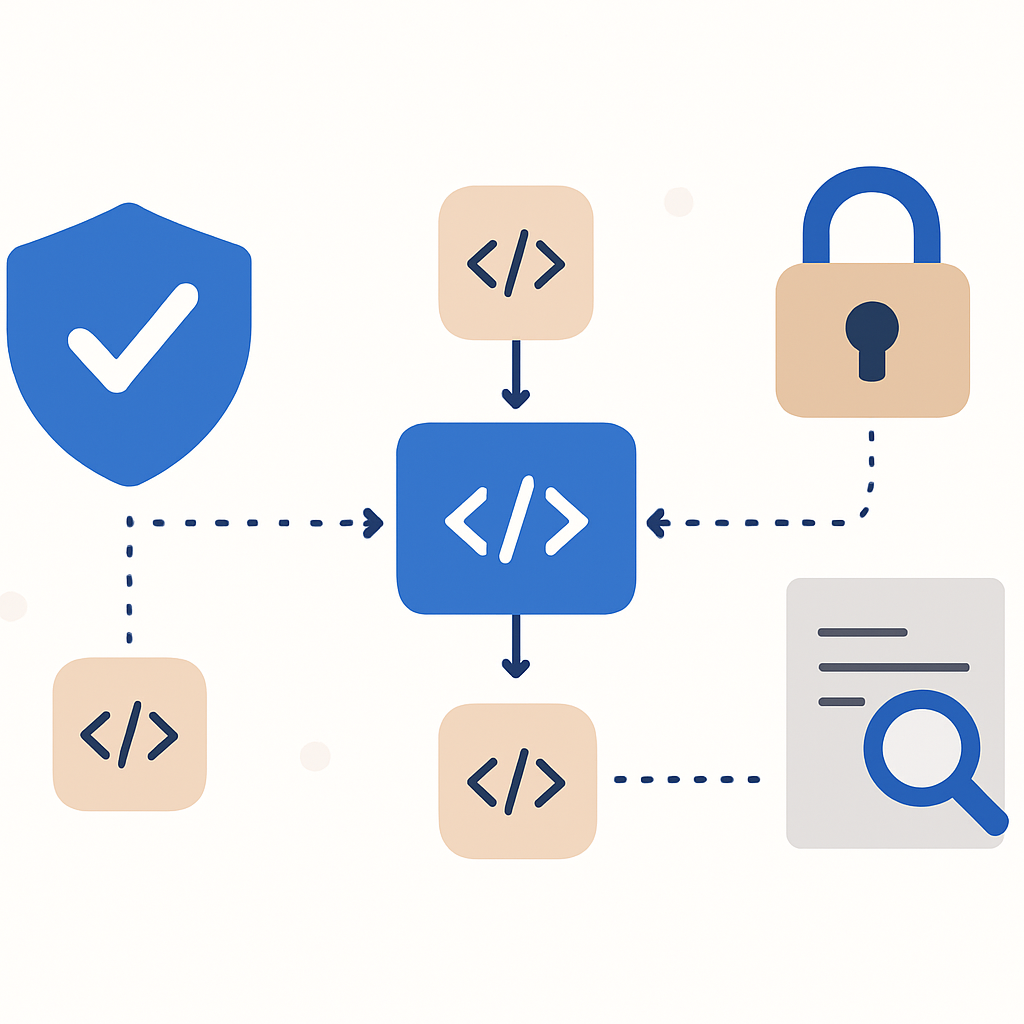 Diagramme d'architecture de sécurité avec mTLS, RBAC et audit des microservices