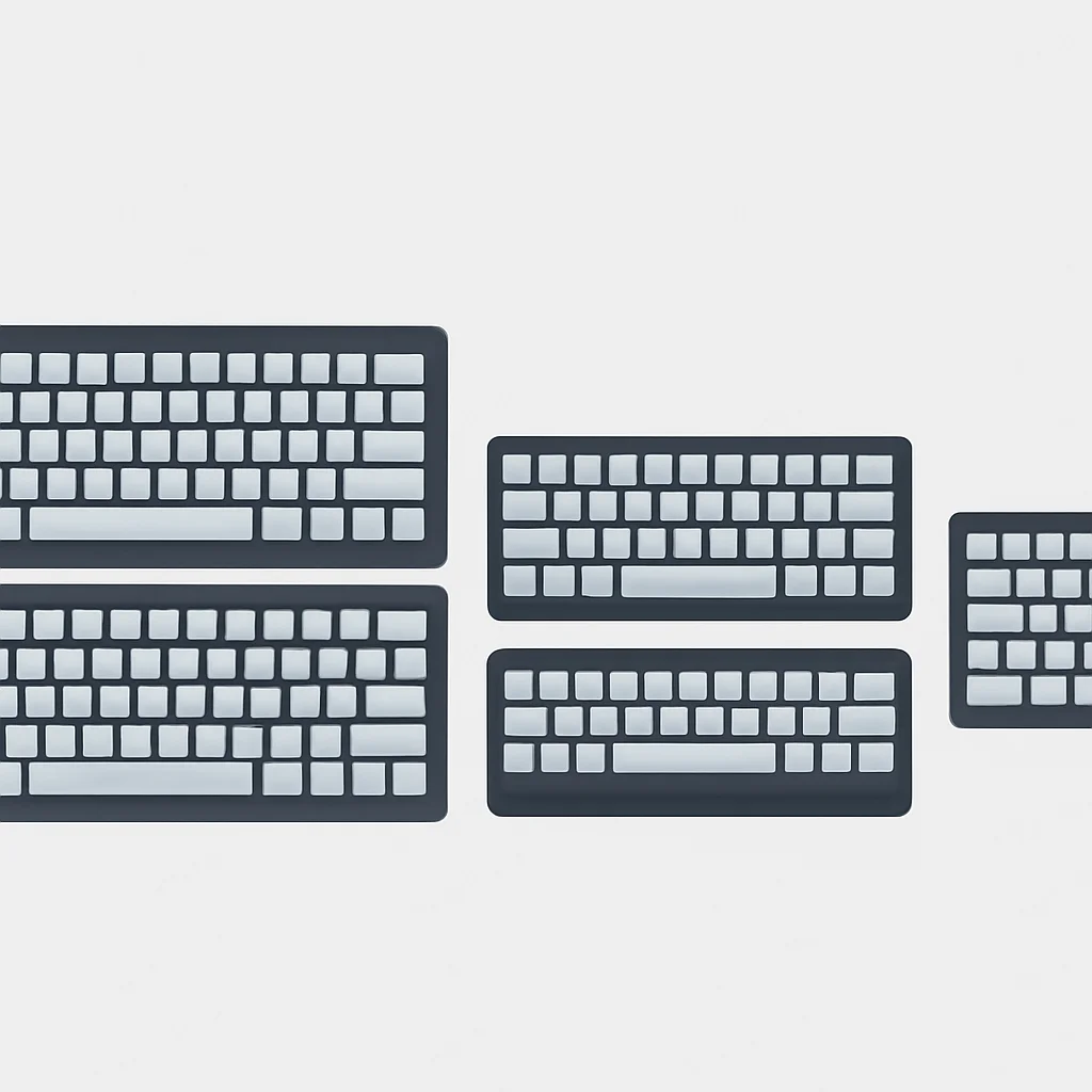 Comparaison des facteurs de forme de clavier (Full-size, TKL, 60%, 65%)
