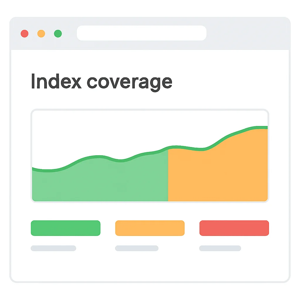 Capture d'écran du rapport de couverture d'index de Google Search Console