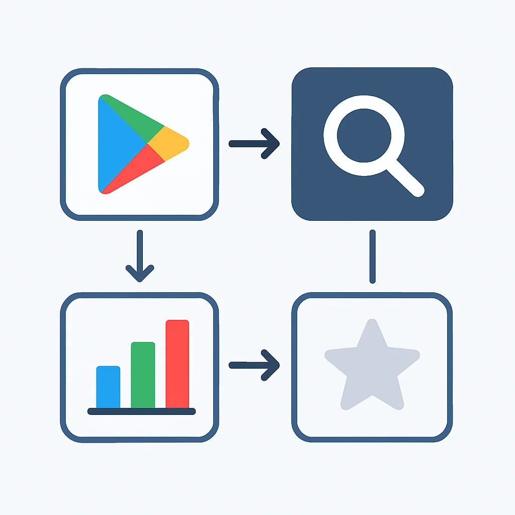 Organigramme de la stratégie ASO Google Play