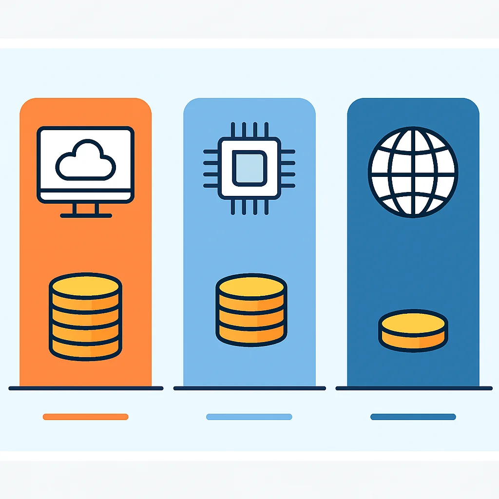 Infographie comparant les types d'instances EC2 et leur efficacité coût/usage typique