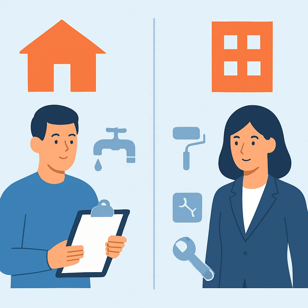Infographie distinguant les responsabilités de réparation du locataire et du propriétaire