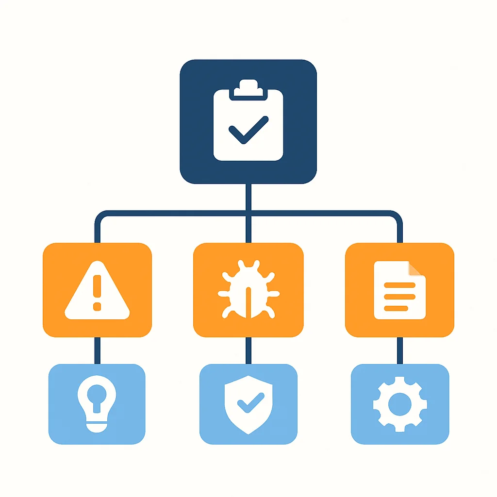 Organigramme des défis de test courants et de leurs solutions
