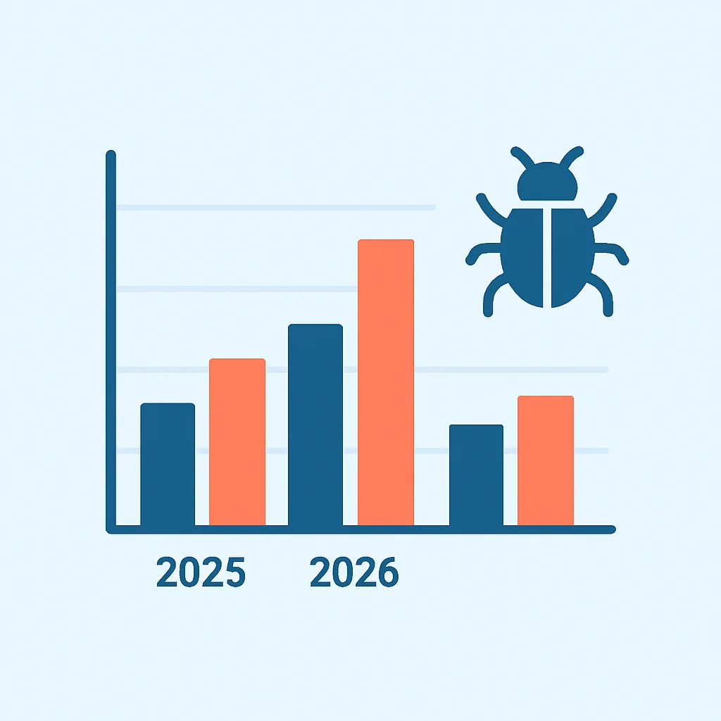 Graphique à barres comparant les vecteurs d'attaque Zero-Day en 2025 et 2026