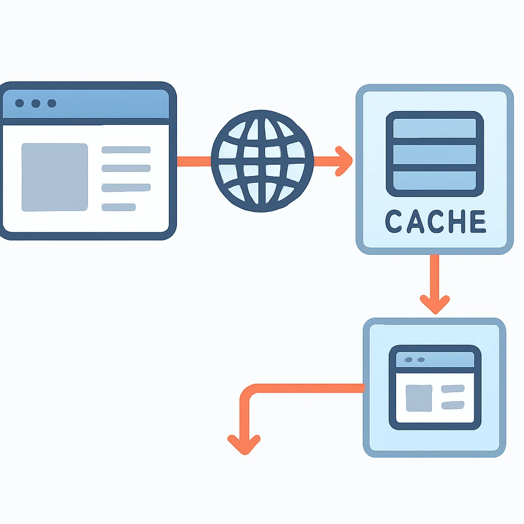 Organigramme illustrant le mécanisme de mise en cache du navigateur