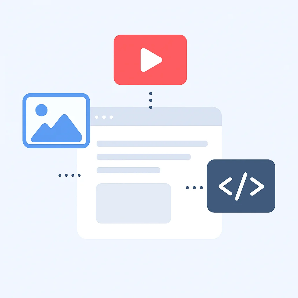 Intégration de Contenus Spécifiques : Images, Vidéos et Code